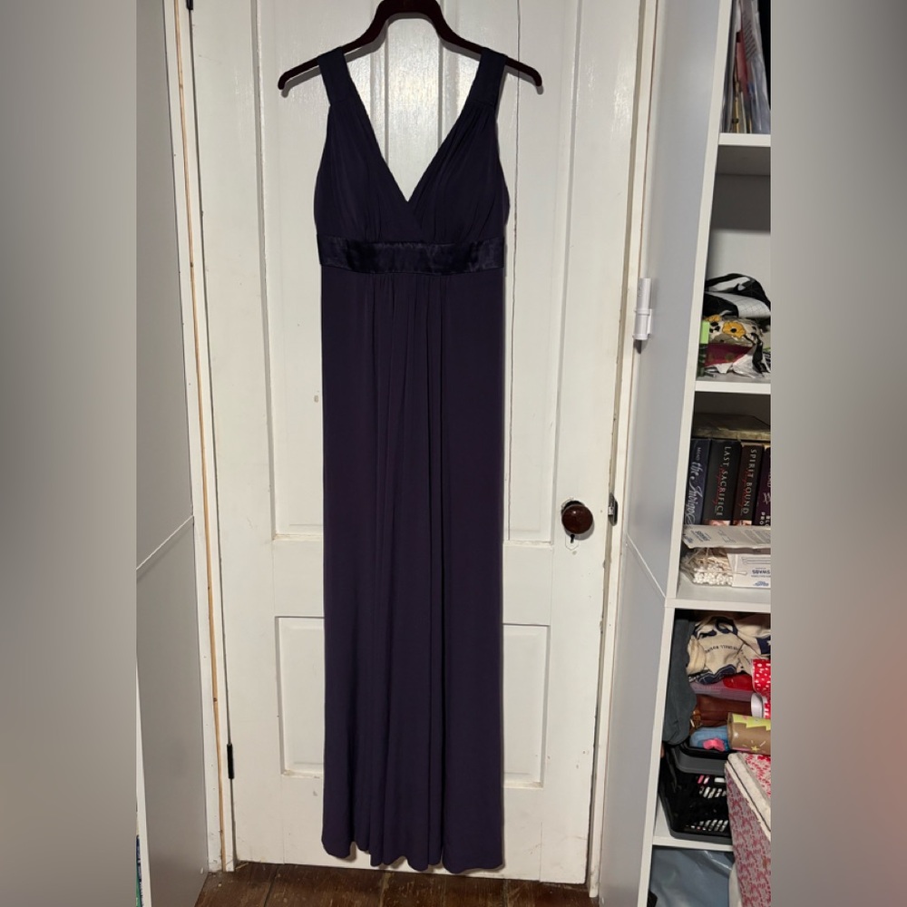 David's Bridal Elegant Purple Maxi Dress